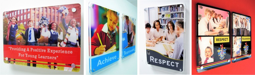Clearview Stand Off Acrylic School Signs